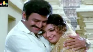 Krishna Babu Movie Balakrishna and Meena in Temple | Telugu Movie Scenes | Sri Balaji Video