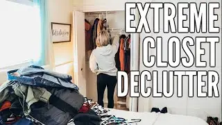 EXTREME CLOSET DECLUTTER // SELLING MY CLOTHES  (downsizing before full time RVing)