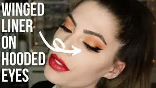 WINGED LINER ON HOODED EYES TUTORIAL | ShadowSense Waterproof Eyeshadow