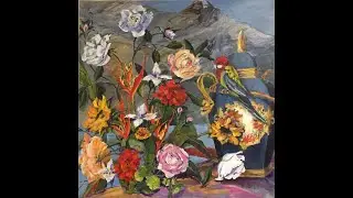 Painting of Roses and a Porcelain Jar - Christine Read