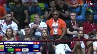 Amandas Paulauskas . RAW World Record 260 kg
