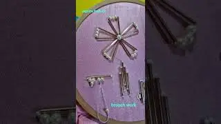 how to do brooch work brooches design for blouse chudithar flower brooch class in tamil aari zardosi
