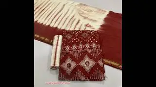 🍁 *Trending White Tie-Dye Special* 🍁*Premium Satin Cotton Fabric