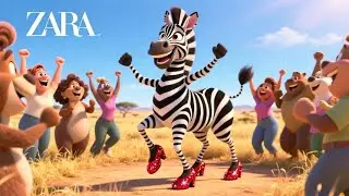 Red Shoes for Zara Zebra | Animal Fashion Rhyme for Kids | Nursery Rhymes & Songs for Children 🦓❤️