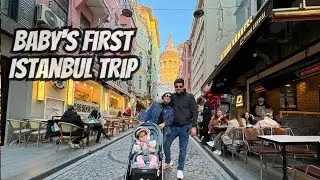 First Day in Istanbul with Our Baby: Shopping at Istiklal Street, and Galata Tower! #hindivlog
