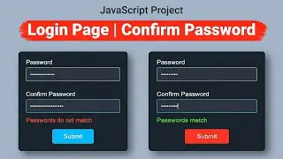 Build a Secure Login Page with Password Confirmation 🔐 | HTML, CSS & JS Tutorial 🚀| MZCode01 #coding