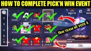 HOW TO COMPLETE PICK'N WIN EVENT | PICK'N WIN BEST TEAM SELECT | PICK'N BEST TEAM KON HAI IN FF