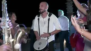 Wedding Santorini Party Dancing Percussion Saxophone Duet Gkogko Drums 🪘 