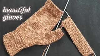 Knitting pattern for gloves/ gloves ka design/ gloves bunai/Trendy.. quick &easy #trending #handmade