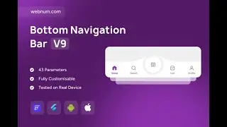 FlutterFlow Bottom Navigation Bar Widget 💫 Modern Nav + Center Button ✨ #flutterflow #navbar