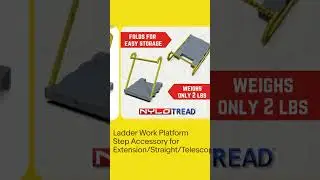 Ladder Work Platform Step Accessory for Extension/Straight/Telescoping Ladders