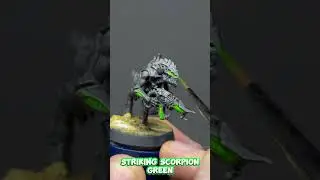 STRIKING SCORPION GREEN 🟢 CONTRAST CORNER🖌️ #tutorial  #paintingminiatures #warhammer #howto #models
