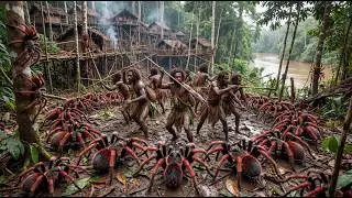 Korowai Tribe vs Giant Spiders: Battle for Survival in the Jungle