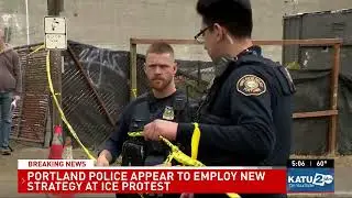 Large Portland Police presence remains long after Noem's departure from ICE facility