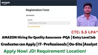 Amazon Hiring for QA - PQA | Product Quality Analyst | Great Opportunity for Freshers | Experienced