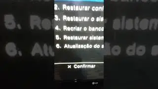 Menu secreto PS3 bot&atilde;o Power.Para corrigir  arquivos corrompidos