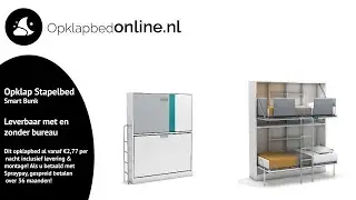 Opklap stapelbed Smart Bunk met bureau