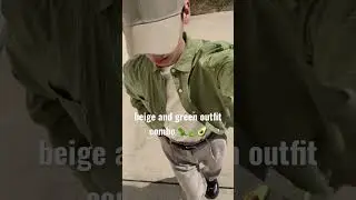 beige and green outfit combo 🦖🥑🍃 follow my IG @josedeleoo for more content #shorts