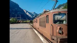 Driving car-train by Motocycle! Lötschberg Switzerland