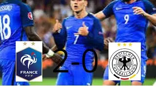 FRANCE-ALLEMAGNE DEMI FINALE EURO 2016 R&Eacute;SUM&Eacute;