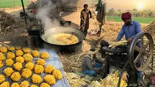 Inside Traditional JAGGERY Making | How BROWN SUGAR Is Made from Sugarcane