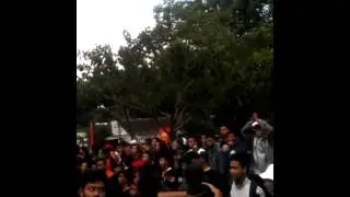 Aksi boikot SMT x PPSM saat laga PPSM vs PSS