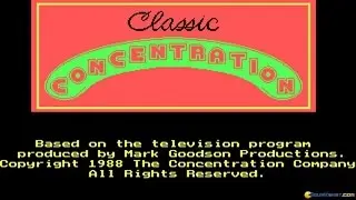 Classic Concentration gameplay (PC Game, 1988)