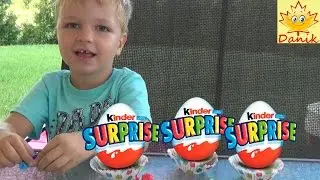 🍁 Открываем Киндер сюрпризы Kinder Surprise Eggs Toys Opening Cars Toys Kids Video