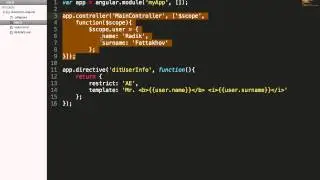 Angular Directives - работа со scope