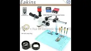 Continuous Zoom Simul Focal Trinocular Stereo Microscope 14MP Microscope Camera
