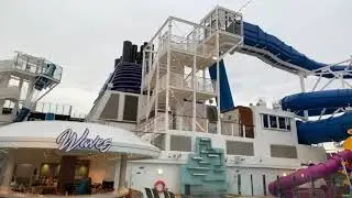 Norwegian Cruise Lines, Norwegian Encore Pools & Water Slides Area