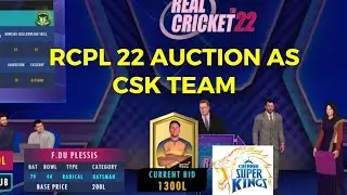 RCPL 22 FULL AUCTION - REAL CRICKET 22 #iplauction