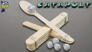 DIY-How to make a CATAPULT from ice cream sticks with your own hands. Weapon from sticks.