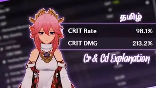 What is Crit rate & Crit damage in genshin | Cr & Cd explained | தமிழ் | #genshinimpacttamil #anos97