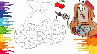 How to draw Cherry🍒 pop it easy drawing|