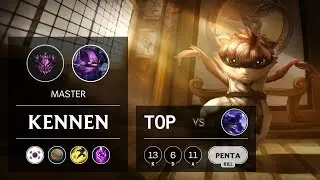 Kennen Top vs Ryze - KR Master Patch 9.22