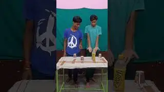 Bottle Stand & Blow One Glass Challenge! | Fun DIY Experiment