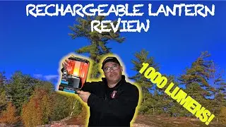 Rechargeable LED Lantern and Folding Campfire Table Review | 1000 Lumens AMAZINGLY BRIGHT!