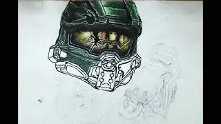 dibujando a m&aacute;ster chief 117,en colaboracion