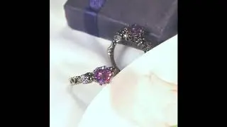 Austrian Gothic Black Gun Plated Style Retro Skull Rings For Women