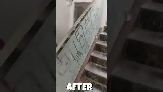 Before & After SS Railing Work | Long Wall Mount Glass Railing | Staircase Design
