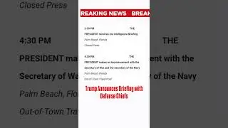 Trump Announces Briefing with Defense Chiefs #breakingnews #usa #venezuela