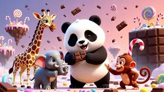 🍫🐼 Panda&rsquo;s Chocolate Party | Happy Kids Song | Fun Animal Friends Animation 🐒🦒🐘
