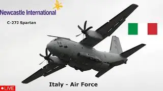 🔴LIVE Italy Air Force C-27J landing at Newcastle International Airport 23rd of February 2026