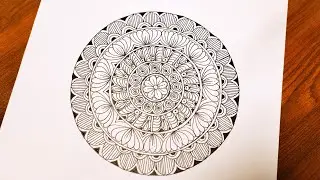 Mandala Art for beginners | Step by step | Mandala Art design #viral #video #viralvideo #mandalaart