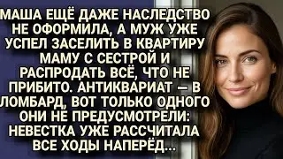 Муж с мамой продали всё из квартиры, но не учли, что невестка — не наивна...