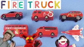 Learning Red Color with Cars, Trucks |  FIRE TRUCK First Words #10 | Learn English, Matt VS Truck