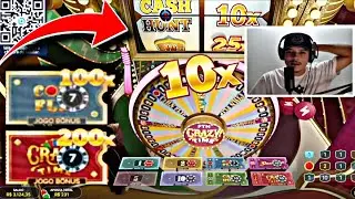 O MELHOR CRAZY TIME DO MOMENTO PEGANDO B&Ocirc;NUS MULTIPLICADOS