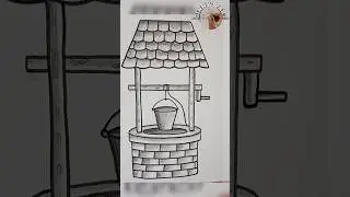 simple village well drawing#easydrawingtricks