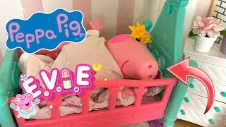 Peppa pig baby Evie Morning routine 🍼 feeding and changing